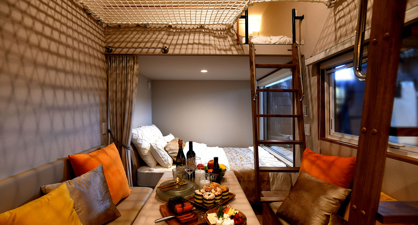 北欧スタイルのグランピングコテージ