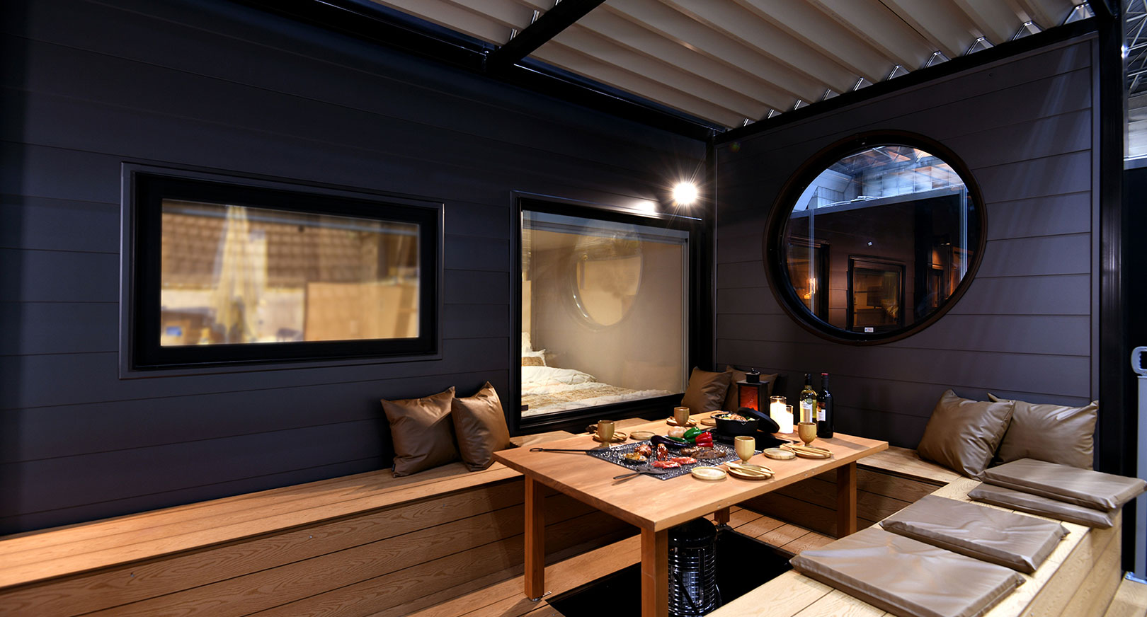 北欧スタイルのグランピングコテージ